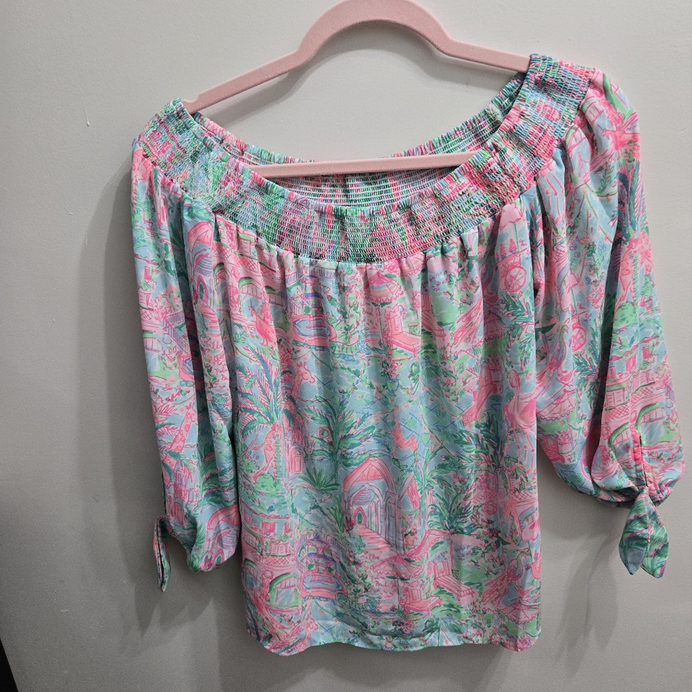 Lilly Pulitzer Maryellen Off The Shoulder Top